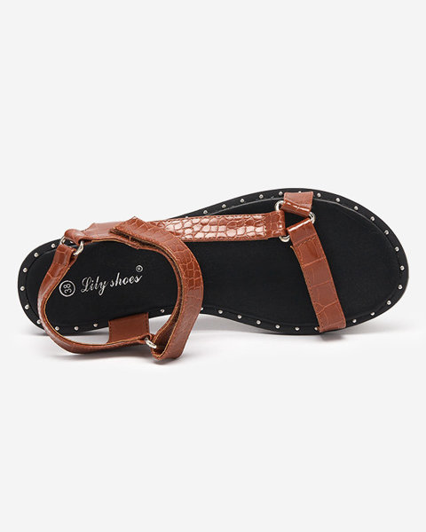 Sandale de dama maro patentat de la Sasjo - Incaltaminte