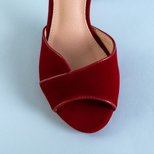 Sandale de damă roșii pe postul Idela - Încălțăminte