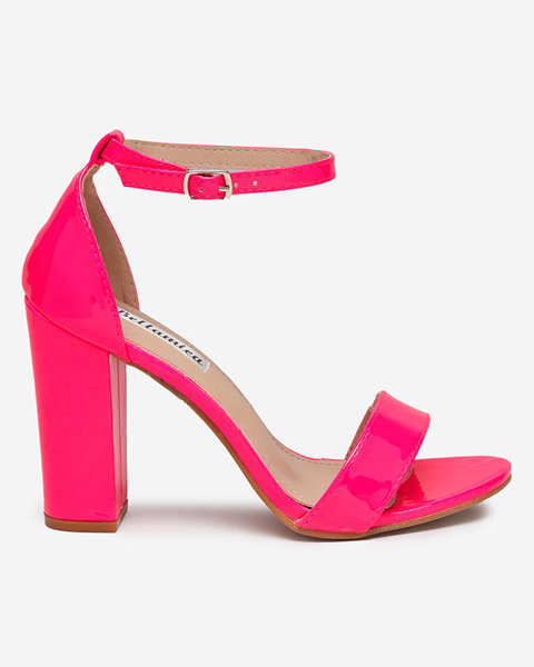 Sandale de damă roz neon pe stâlp stabil Olisa - Încălțăminte