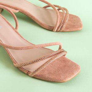 Sandale de damă roz pe un post mic Melori - Încălțăminte