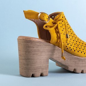 Sandale deschise pentru femei galbene pe postul Noris - Încălțăminte
