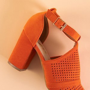 Sandale deschise portocalii pentru femei pe postul Alesha - Încălțăminte