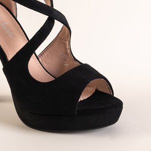 Sandale negre cu toc înalt de la Nero - Pantofi