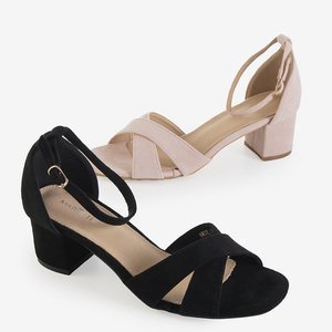 Sandale negre pentru femei pe un post Bune - Încălțăminte