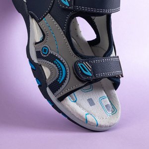 Sandale pentru copii de culoare albastru marin cu Velcro de la Rupert - Încălțăminte