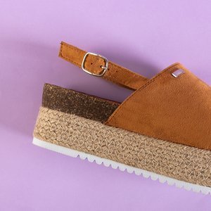 Sandale pentru femei Kirala cu platformă maro deschis - încălțăminte
