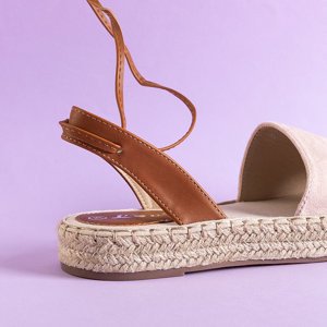 Sandale pentru femei bej și roz Blisis - Încălțăminte