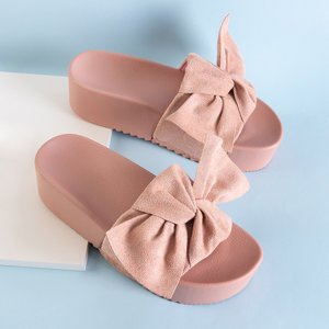 Sandale pentru femei cu platformă pudră cu arc Dolorisa - Încălțăminte