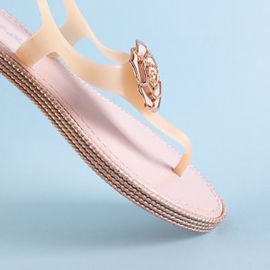 Sandale pentru femei roz a'la cu floare de Porto - Încălțăminte
