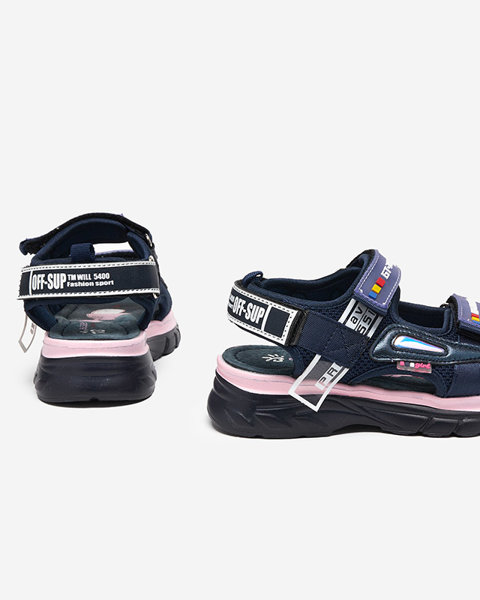 Sandale pentru fete de culoare bleumarin Umaf- Pantofi