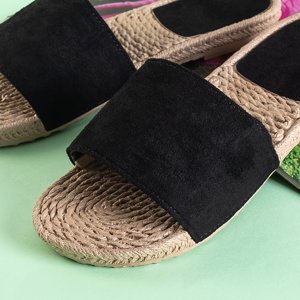 Sandale plate pentru femei negre de la Vasagi - Încălțăminte