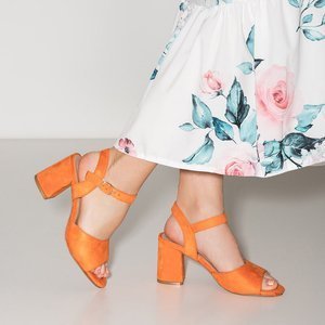 Sandale portocalii pe post de Elga - Incaltaminte