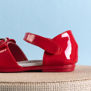 Sandale roșii pentru copii cu arc Meeo - Pantofi