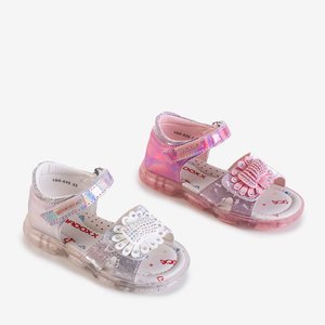Sandale roz pentru copii cu ornamente Matuk - Încălțăminte