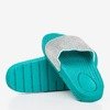 Sandale turcoaz pentru femei cu zirconii cubice Blink Blink - Încălțăminte