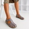Szare damskie sandały z wycięciami Cabin - Obuwie