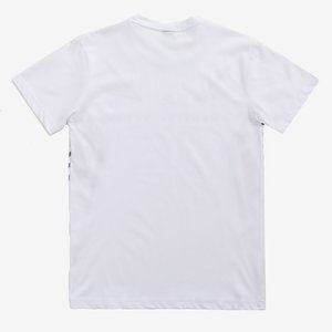 Tricou bărbătesc din bumbac imprimat alb - Îmbrăcăminte