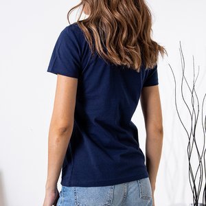 Tricou de bumbac imprimat din bumbac pentru femei - Îmbrăcăminte