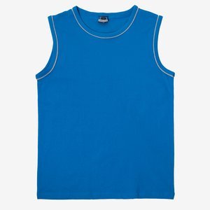 Tricou fără mâneci albastru pentru bărbați - Îmbrăcăminte