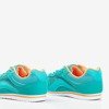 Turkusowe sportowe buty damskie z pomarańczowymi wstawkami Kannasi - Obuwie