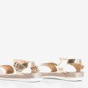 Złote damskie sandały z cyrkoniami Ido - Obuwie