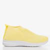 Żółte sportowe buty slip - on Brize - Obuwie
